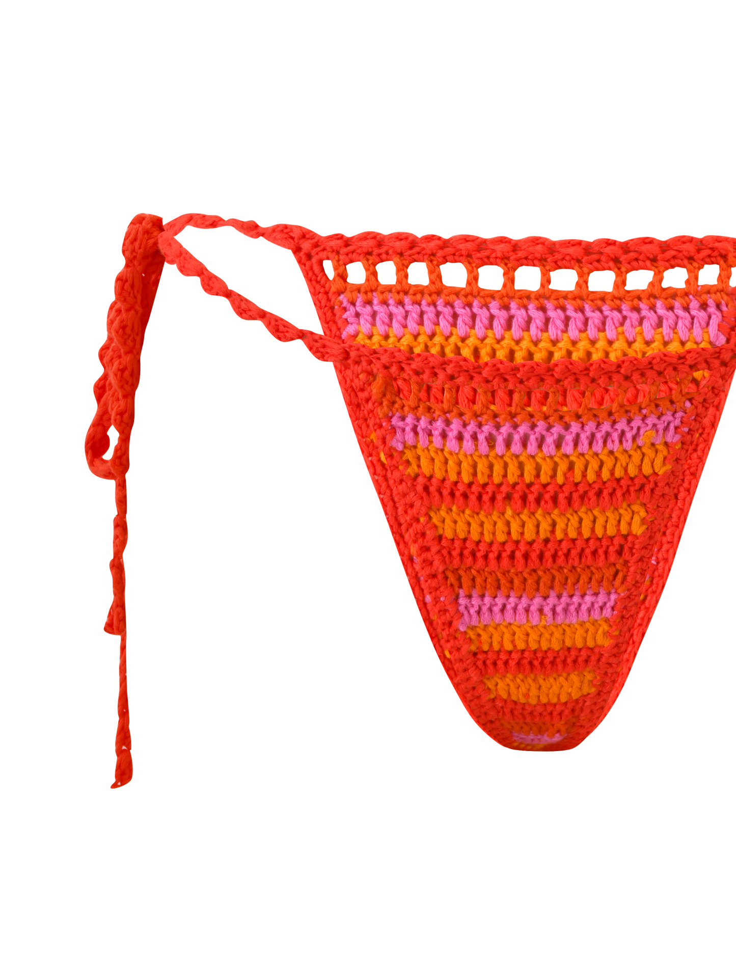 CORA BIKINI BOTTOM - SUNSET TROPICAL STRIPE