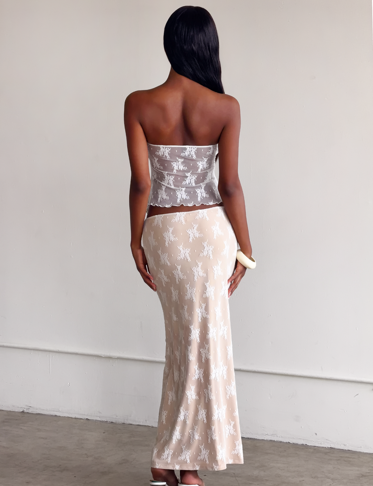 KAROLINA SKIRT - WHITE : WHITE LACE