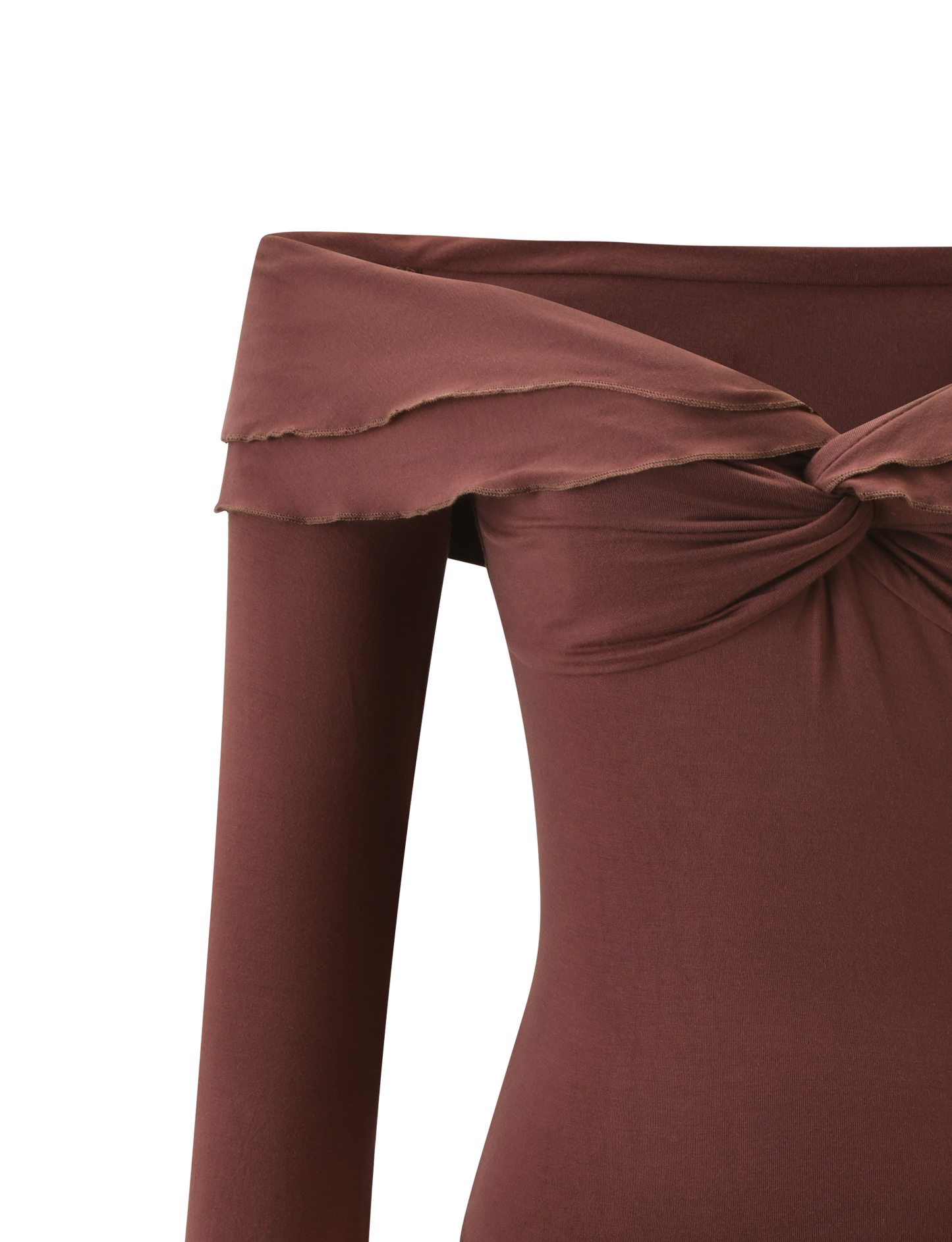 DENALI LONG SLEEVE TOP - CHOCOLATE