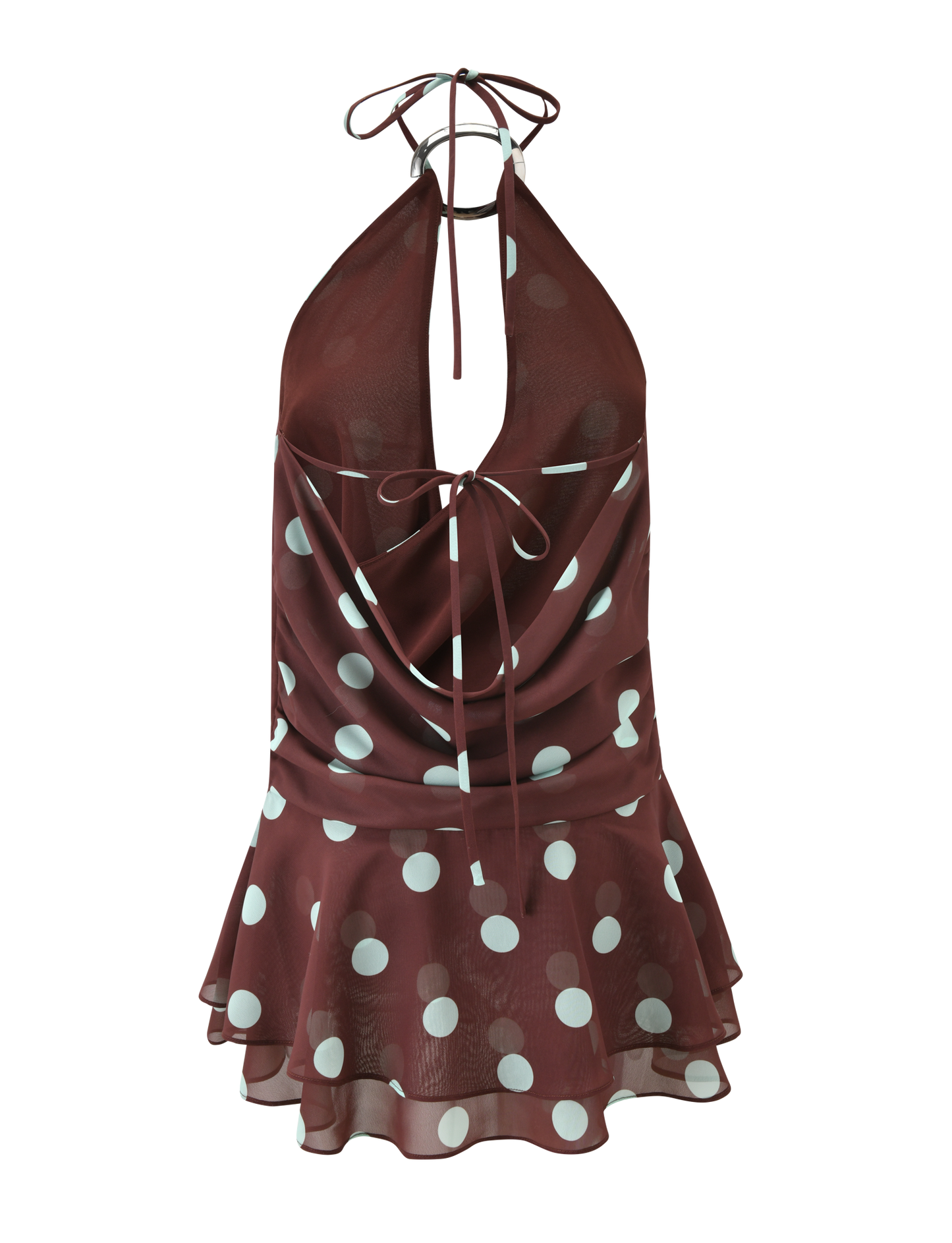 INDIGO MINI DRESS 2.0 - CHOCOLATE BLUE DOT