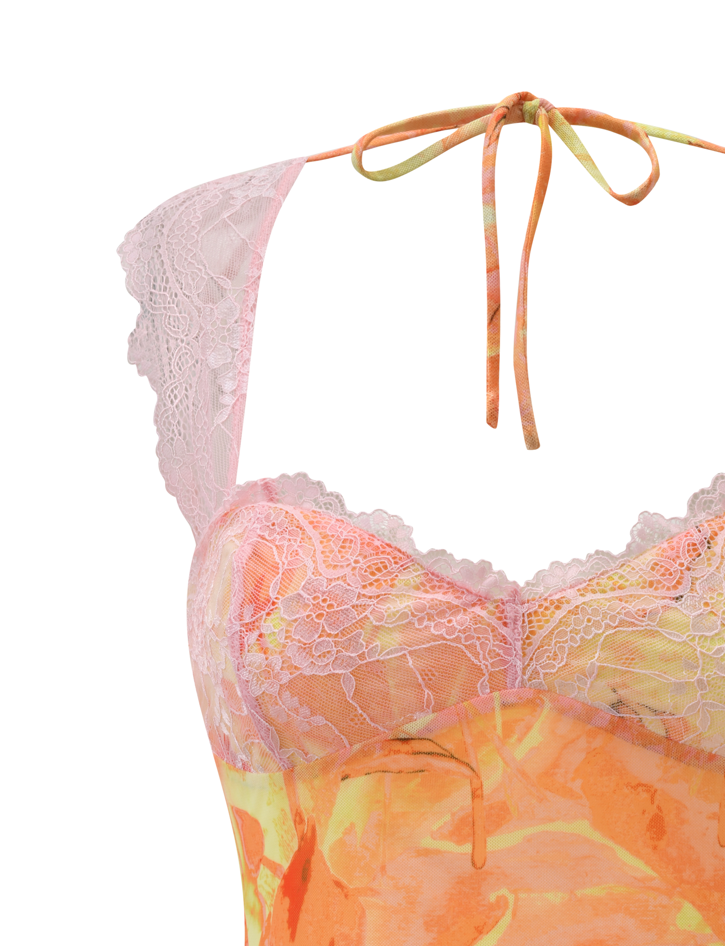 DUNE MESH TOP - CREAMSICLE