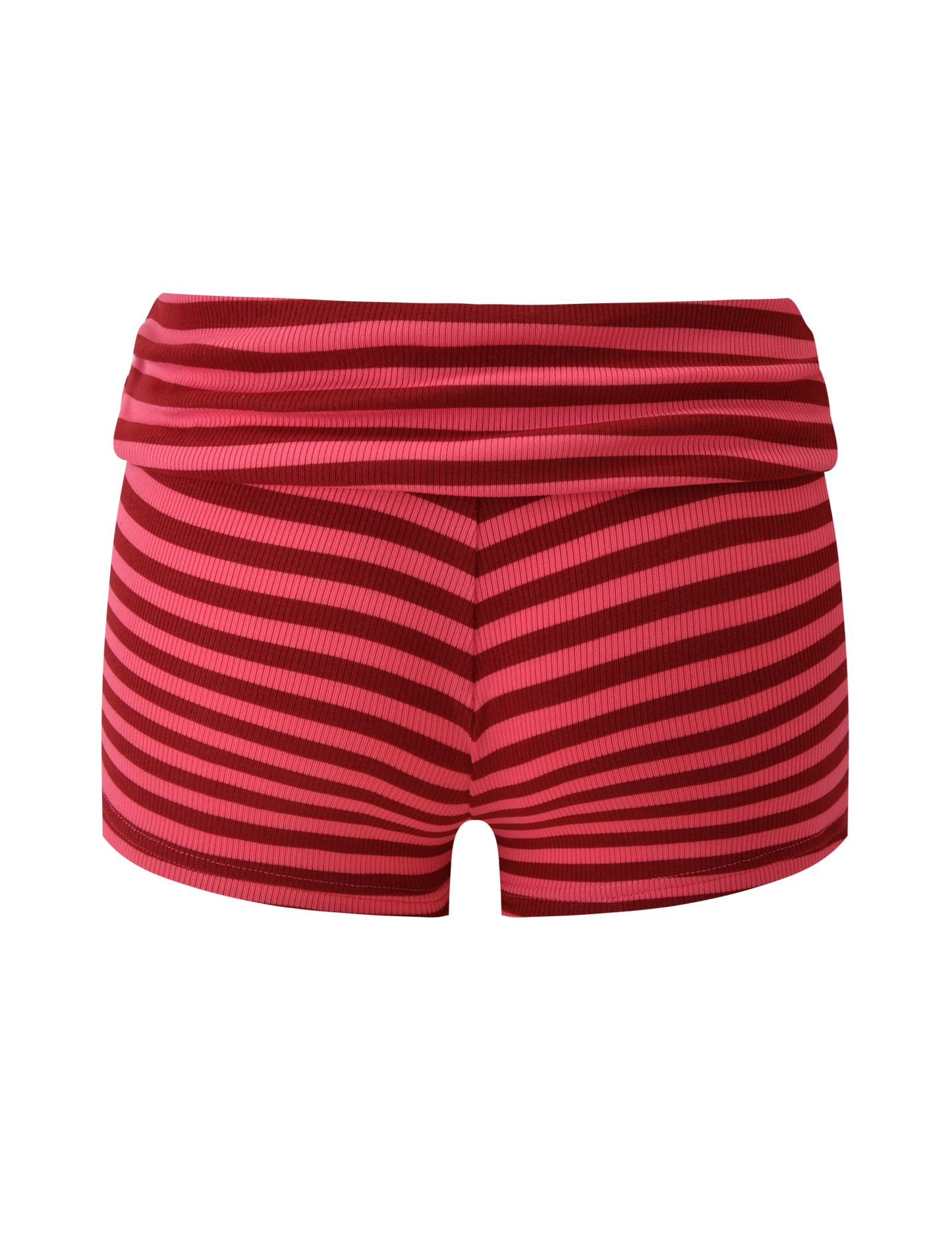 CERYS RIB SHORT - PINK RED STRIPE