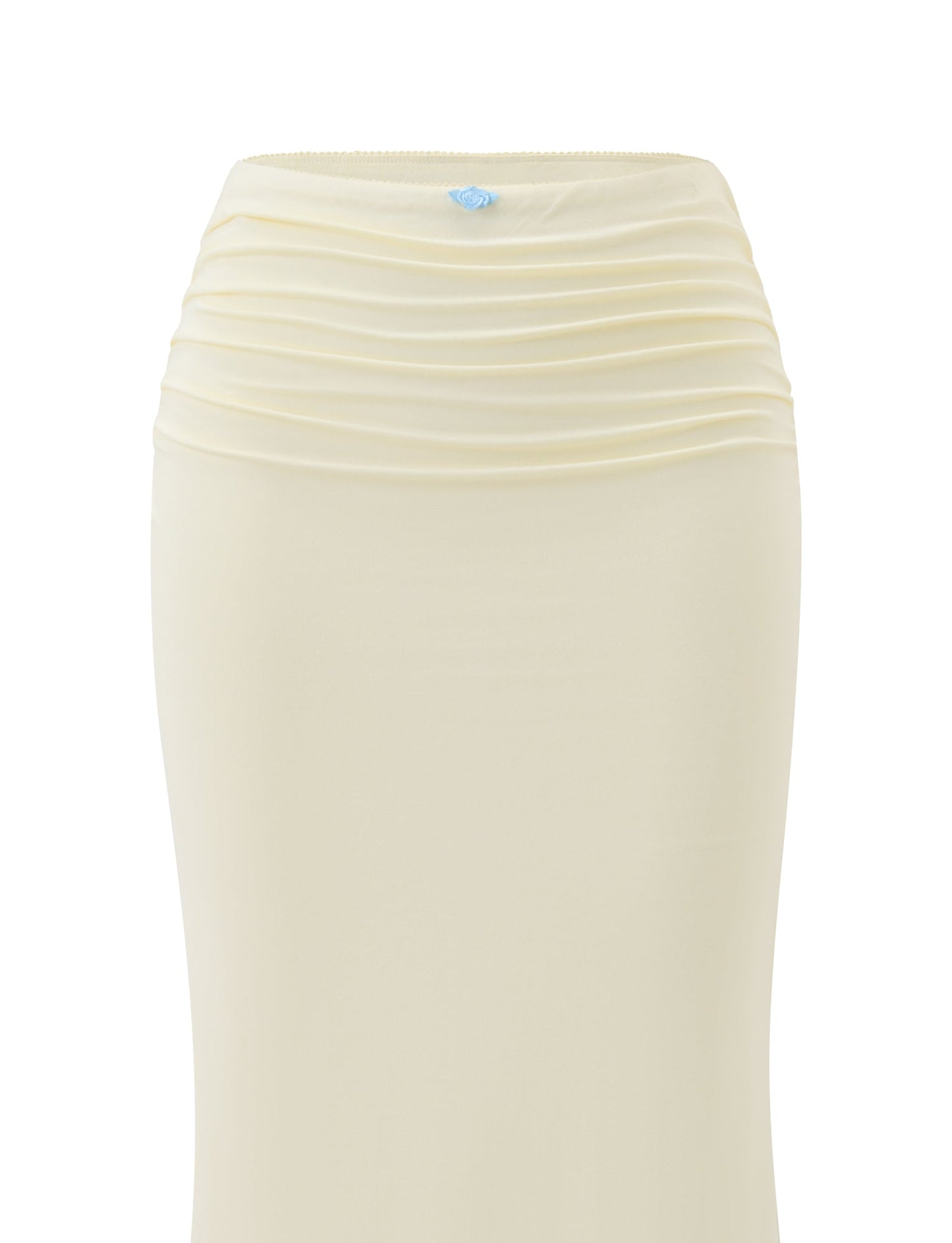 CALINA LACE PANEL MIDI SKIRT - CREAM