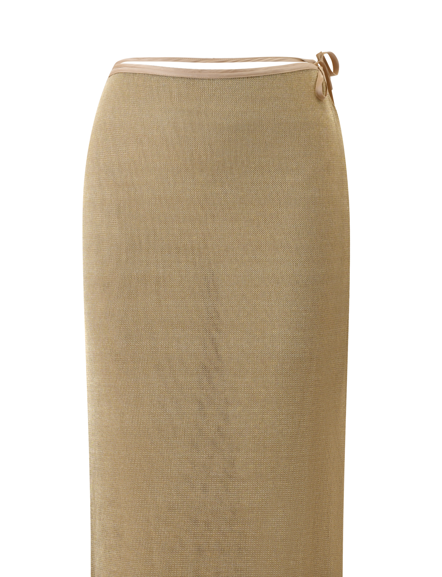 CYRENE TIE MAXI SKIRT - GOLD