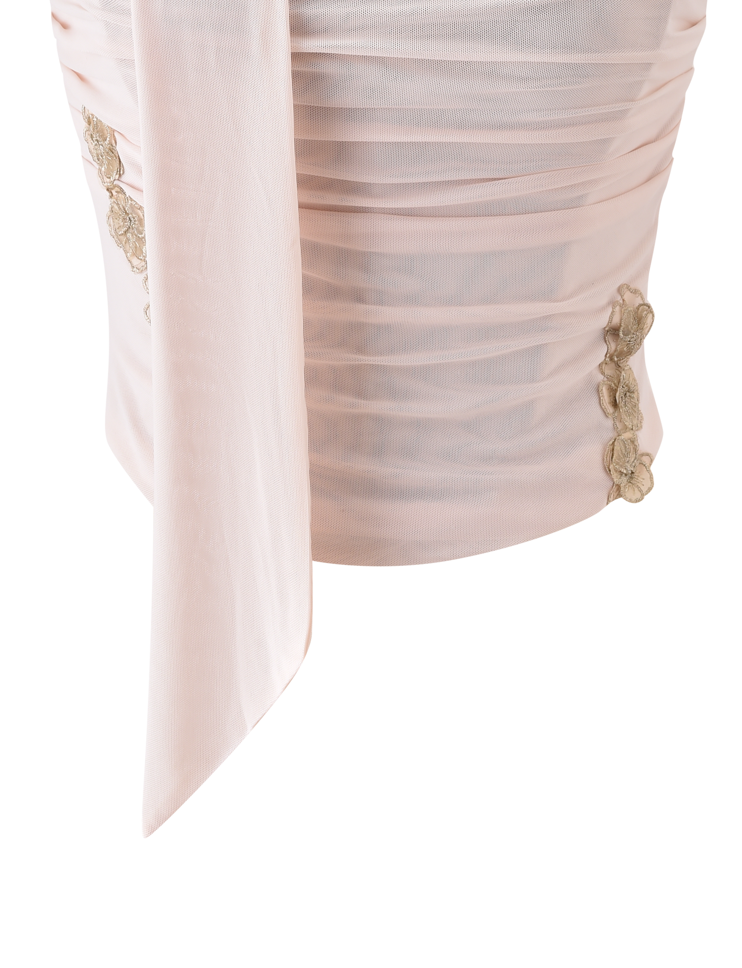 TERESE FLORAL APPLIQUE CORSET - TAN