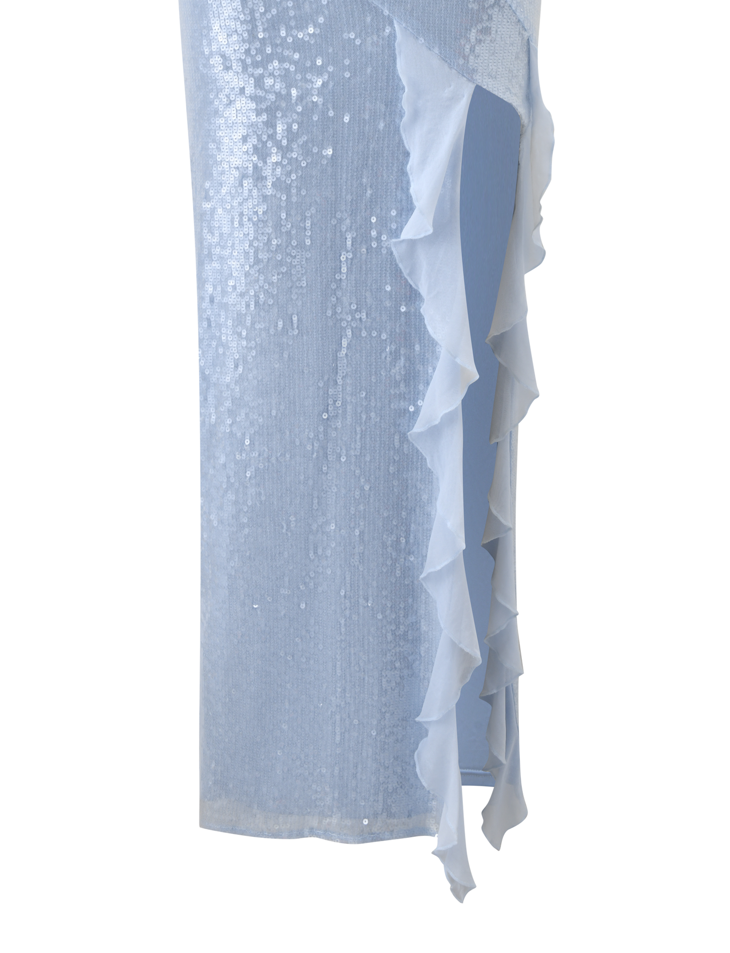 THEO SEQUIN MAXI DRESS - SOFT BLUE