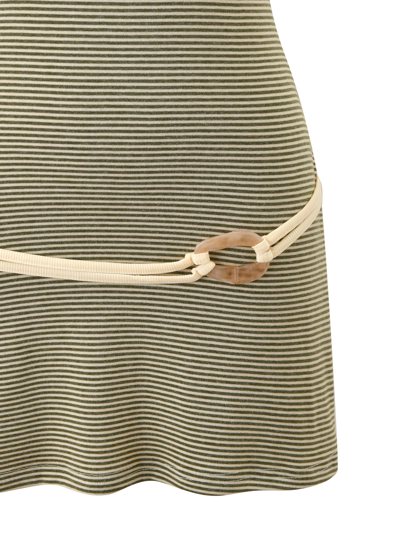 CELESTE MINI DRESS - OLIVE STRIPE