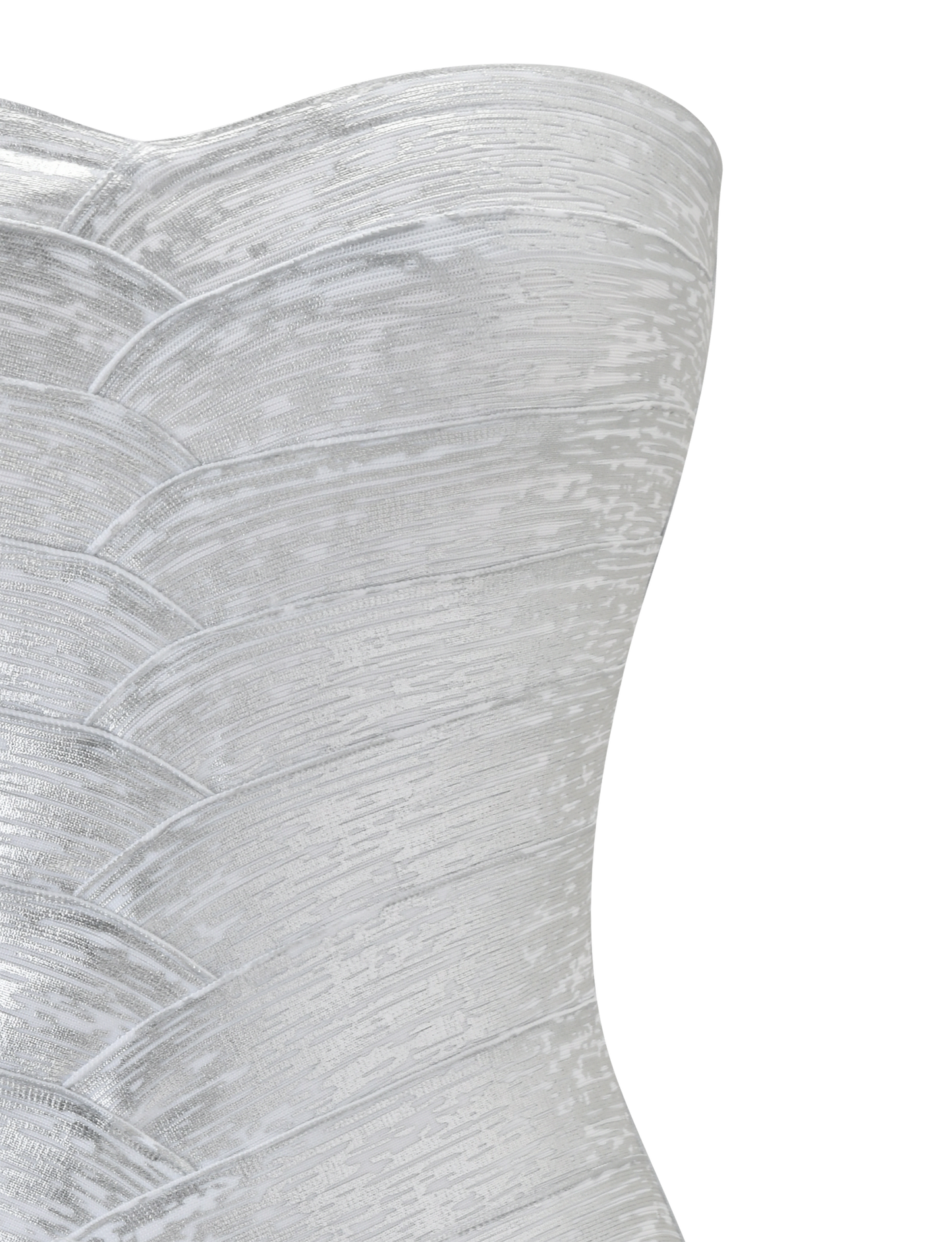 NIYA METALLIC BANDAGE DRESS - LIQUID SILVER