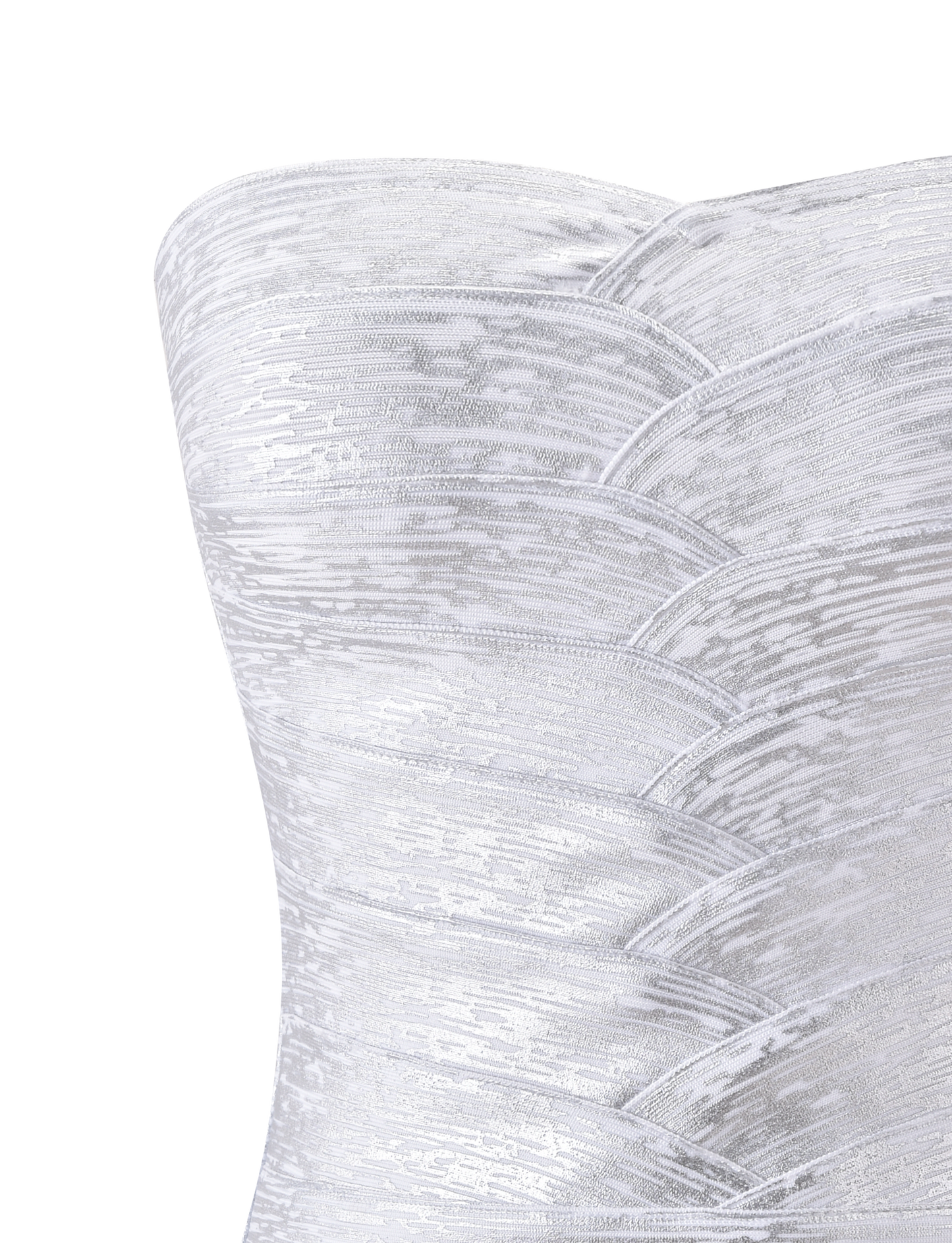 NIYA METALLIC BANDAGE TOP - LIQUID SILVER