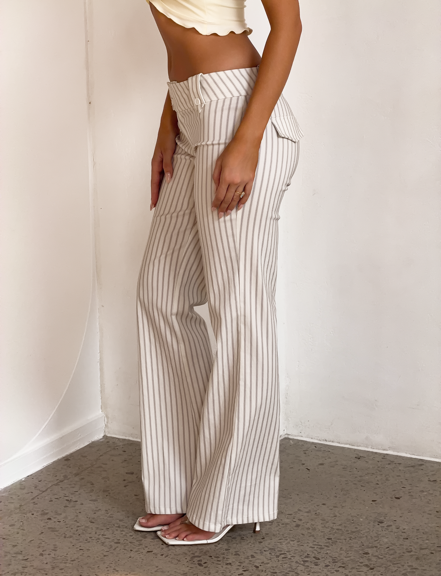 KITTIE PANT - IVORY STRIPE