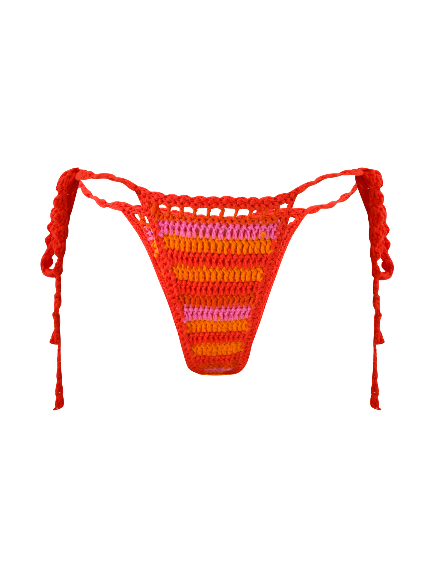 CORA BIKINI BOTTOM - SUNSET TROPICAL STRIPE