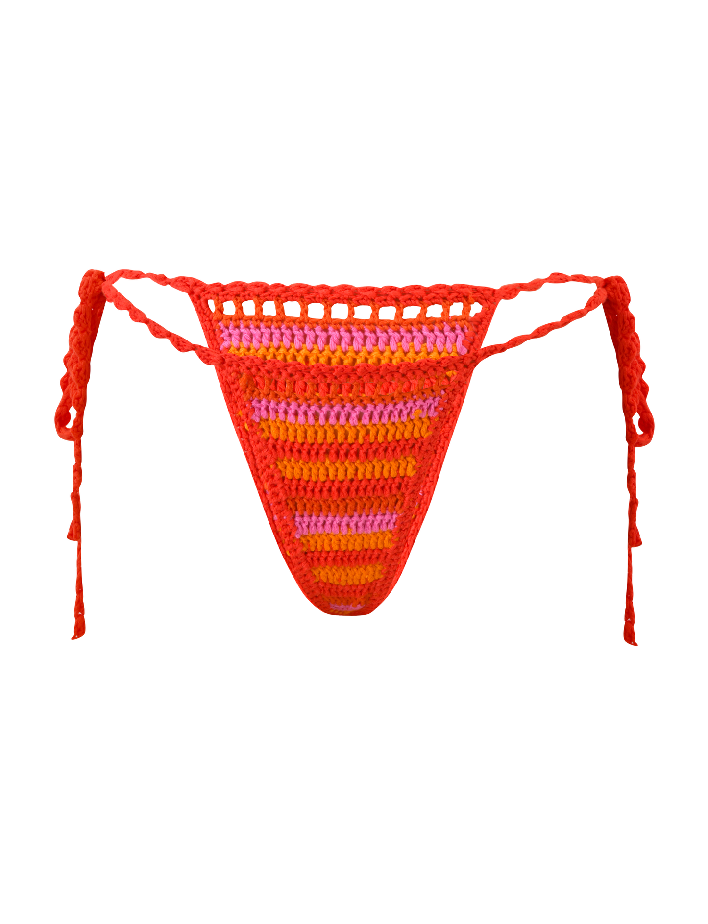 CORA BIKINI BOTTOM - SUNSET TROPICAL STRIPE