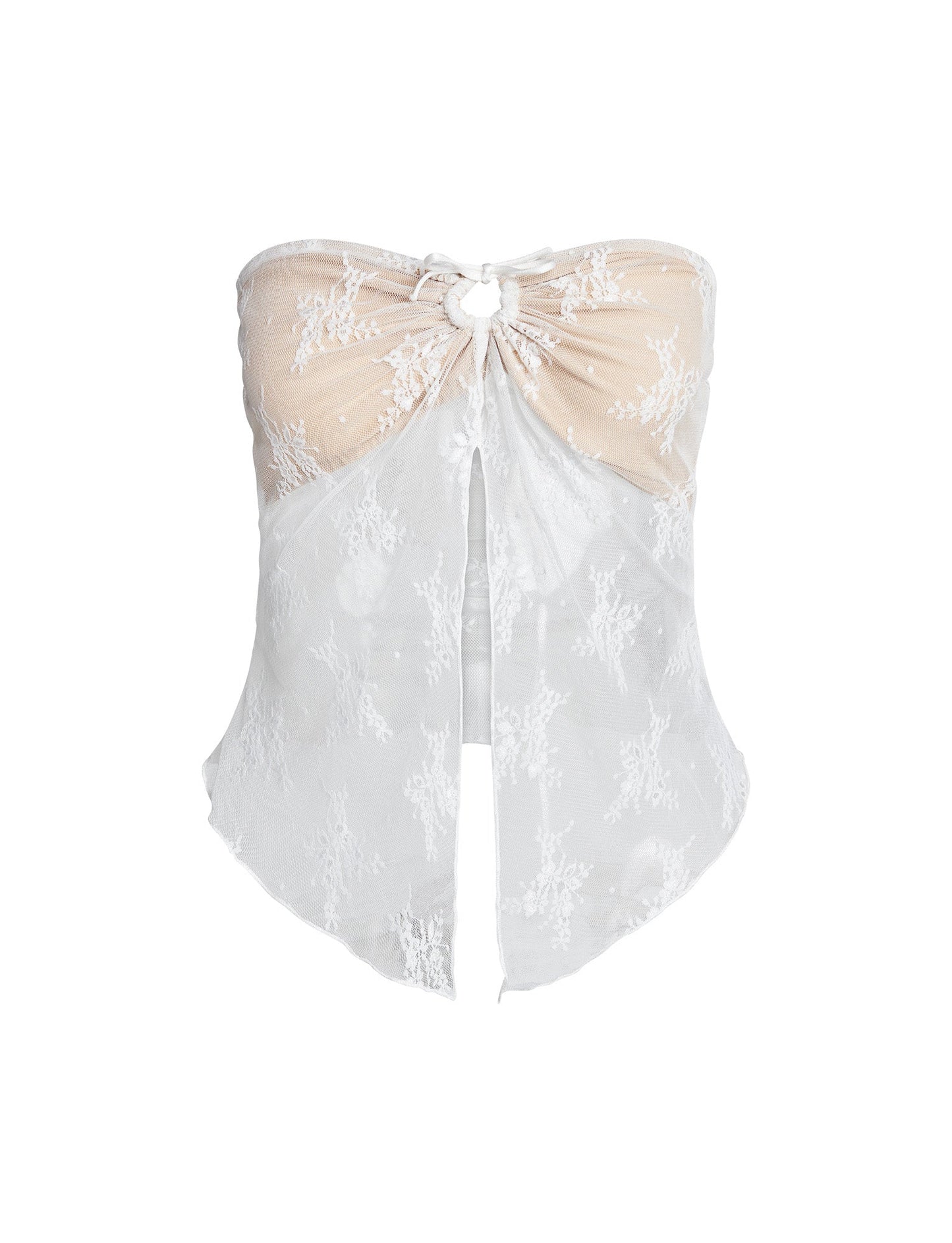 KAROLINA TOP - WHITE : WHITE LACE
