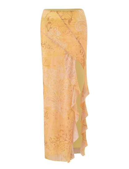 THEO SKIRT - LEMON BUTTERFLY PAISLEY