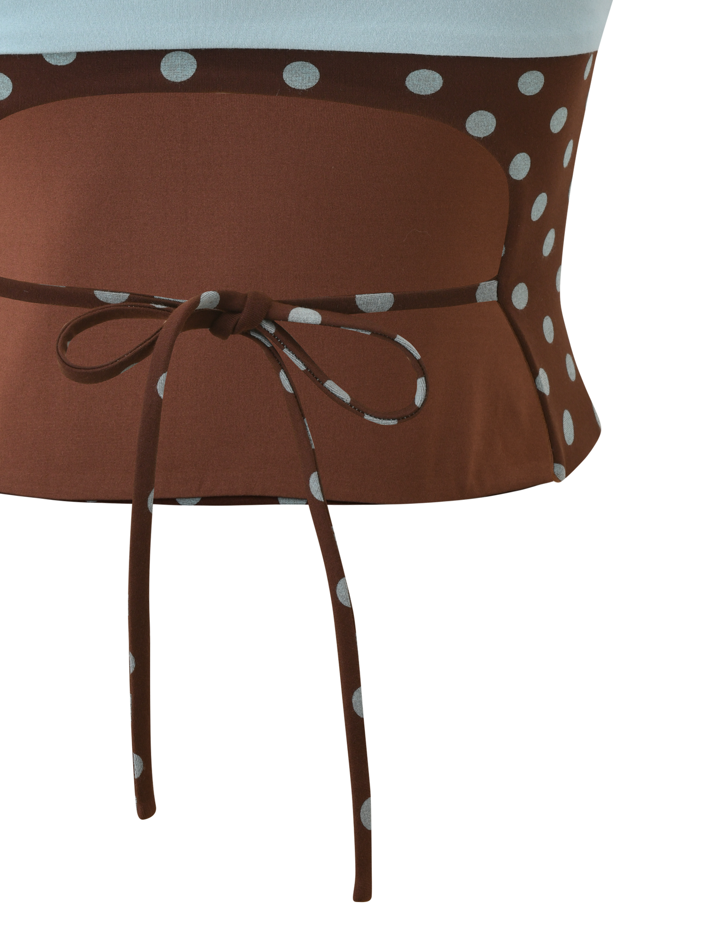IMOGEN TUBE TOP - BROWN AND BLUE POLKA DOT