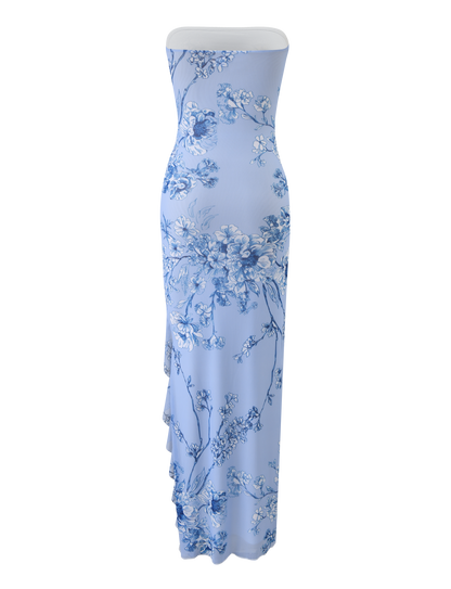 THEO MAXI DRESS - BLUE FLORAL