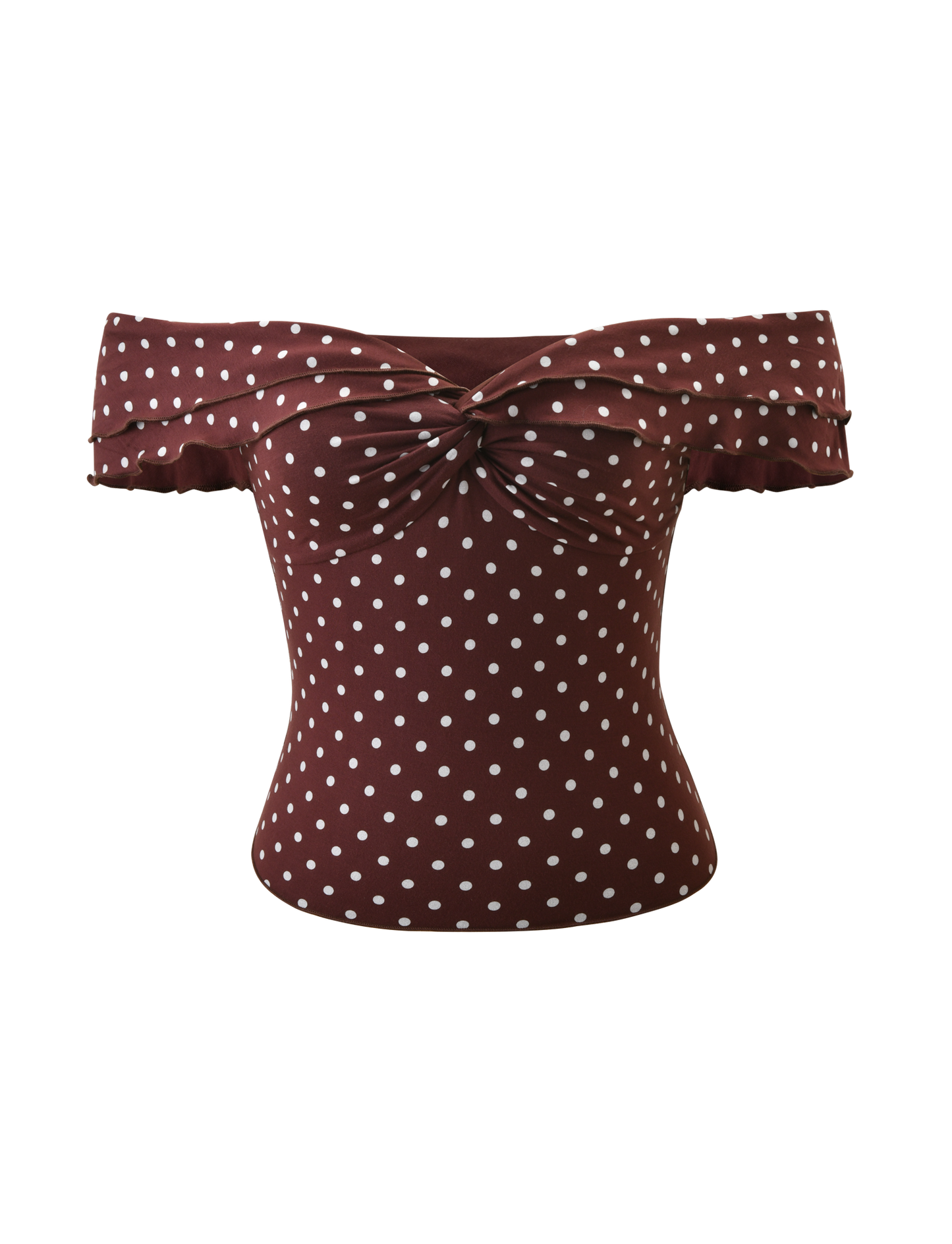 DENALI TOP - BROWN  DOT