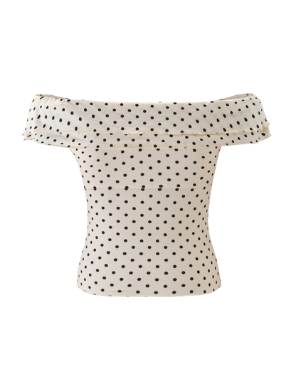 DENALI TOP - CREAM DOT