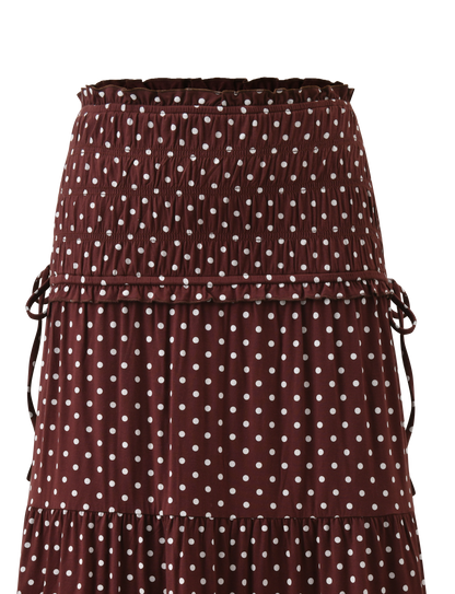 DENALI MAXI SKIRT - BROWN DOT