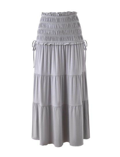 DENALI MAXI SKIRT - DOVE GREY