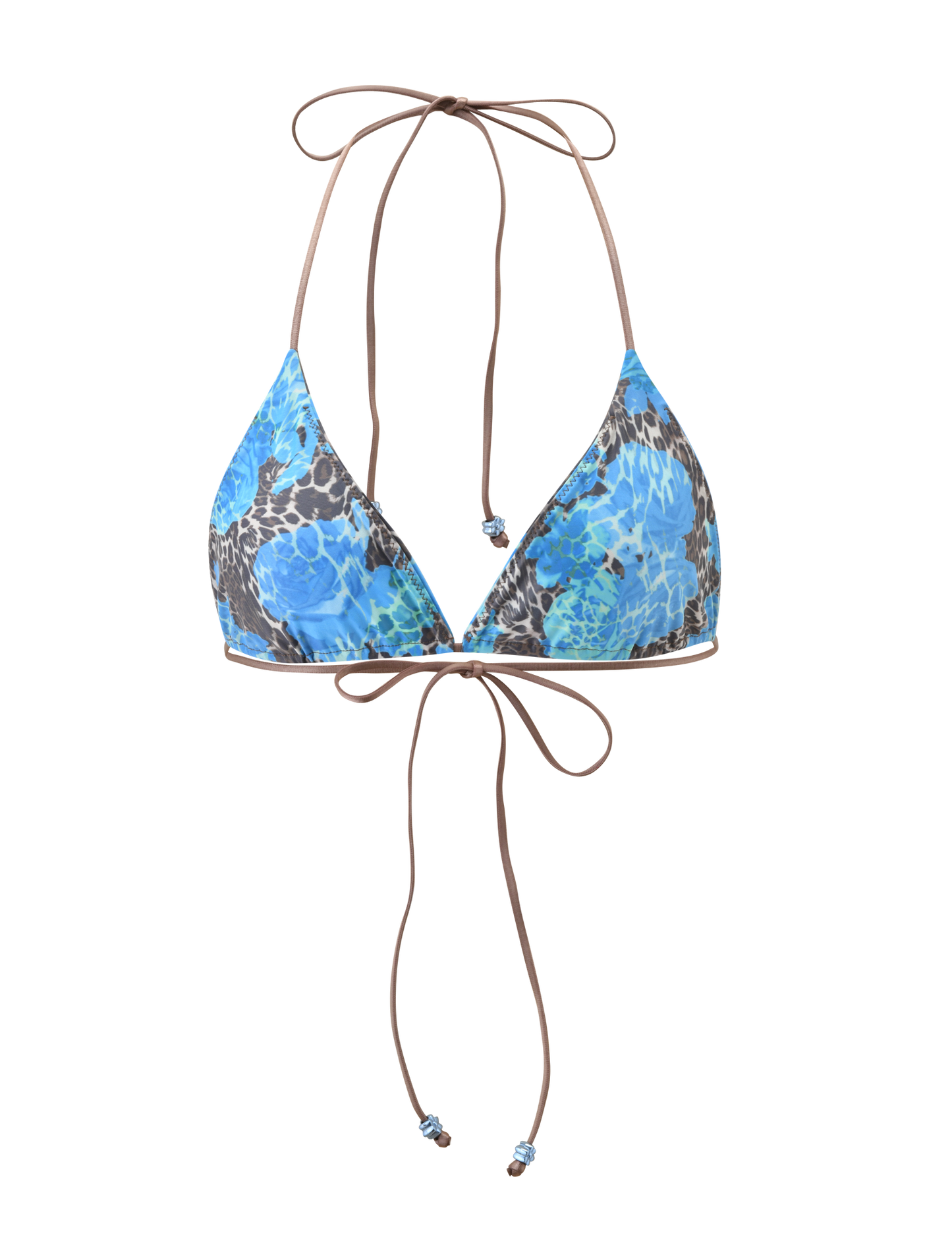 AVE BIKINI TOP - BLUE LEOPARD