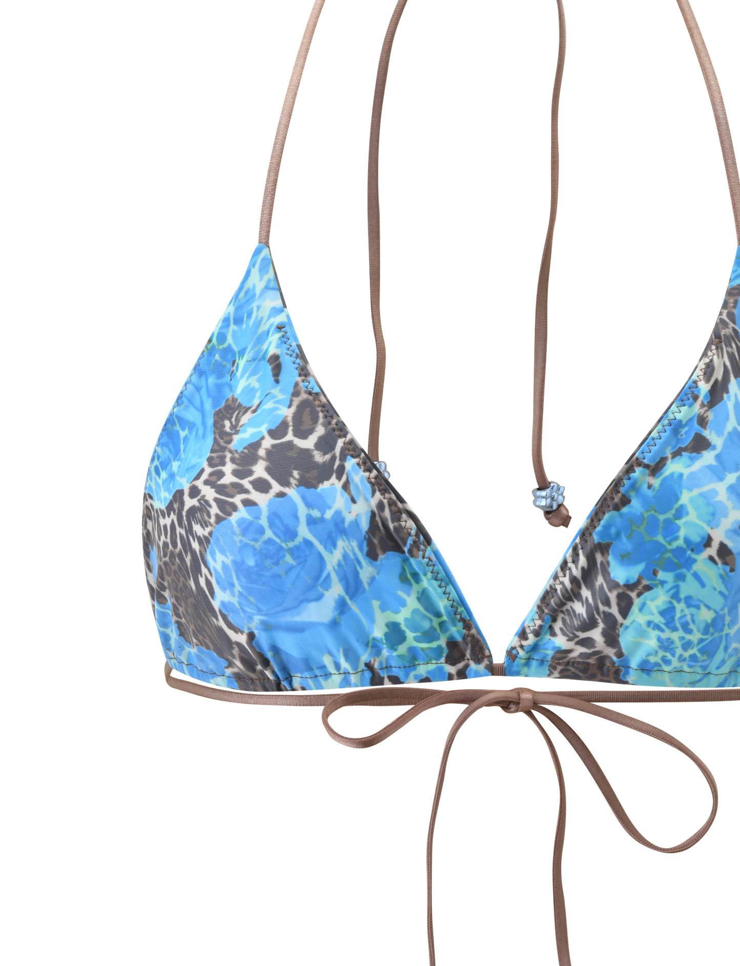 AVE BIKINI TOP - BLUE LEOPARD