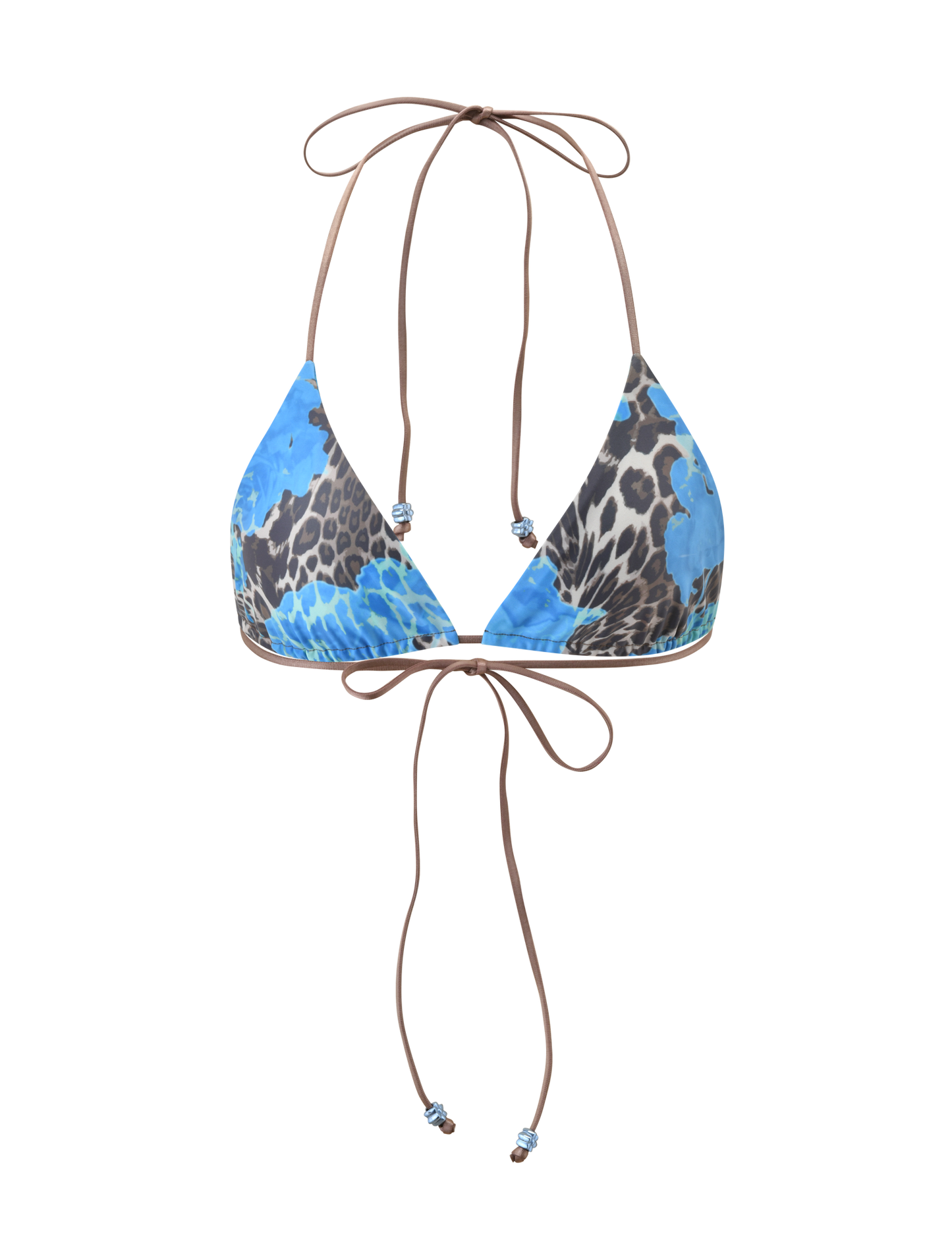 AVE BIKINI TOP - BLUE LEOPARD
