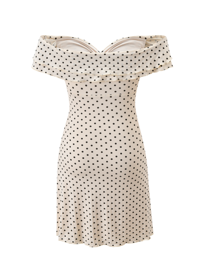 DENALI MINI DRESS - CREAM DOT
