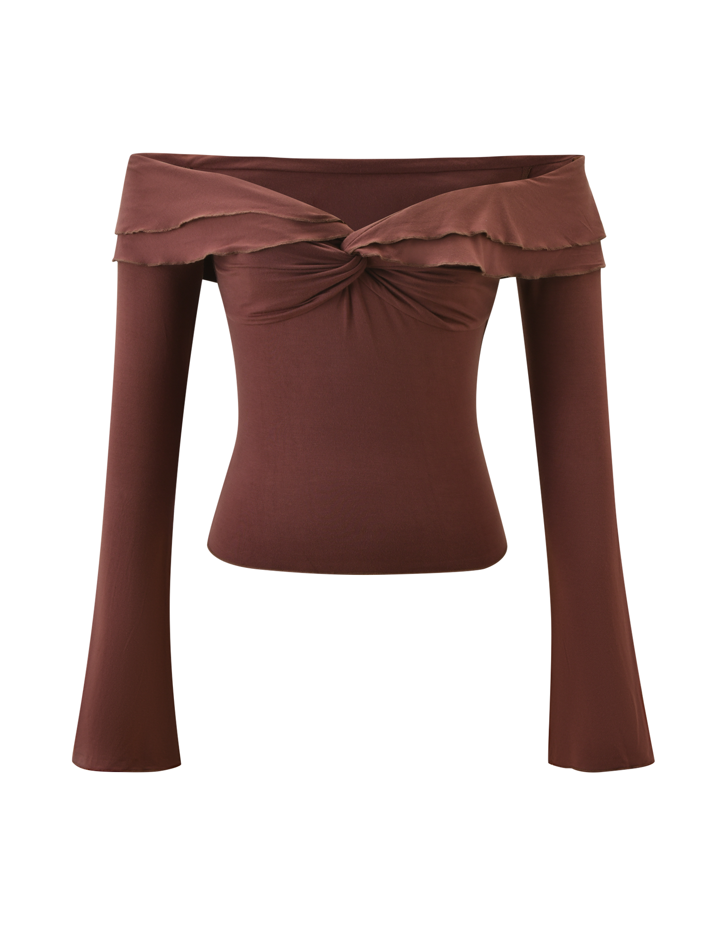 DENALI LONG SLEEVE TOP - CHOCOLATE