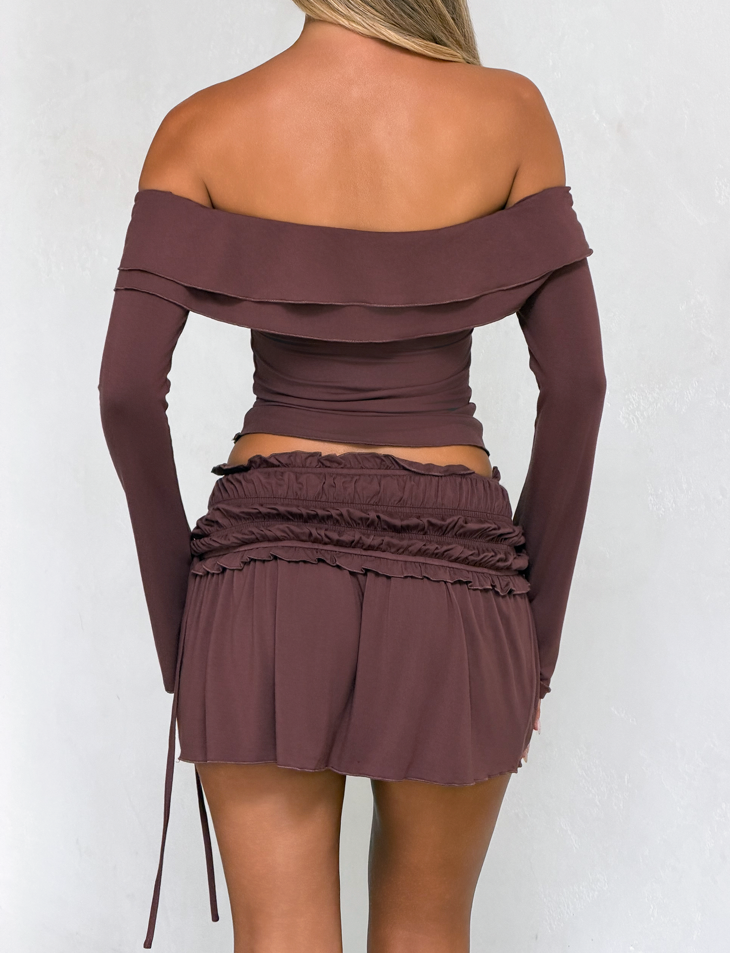 DENALI LONG SLEEVE TOP - CHOCOLATE