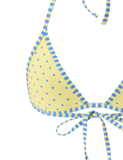 DIANA BIKINI TOP - LEMON AND BLUEBERRY SPOT