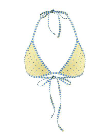 DIANA BIKINI TOP - LEMON AND BLUEBERRY SPOT