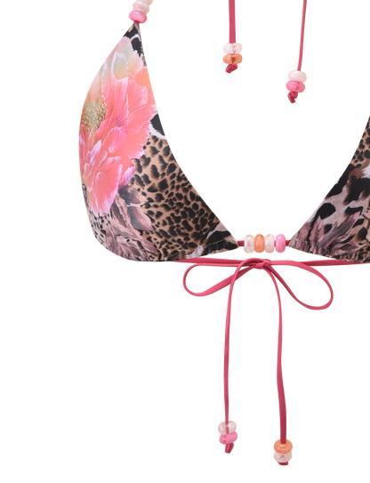 FINLEA BIKINI TOP - ANIMALIER FLORAL