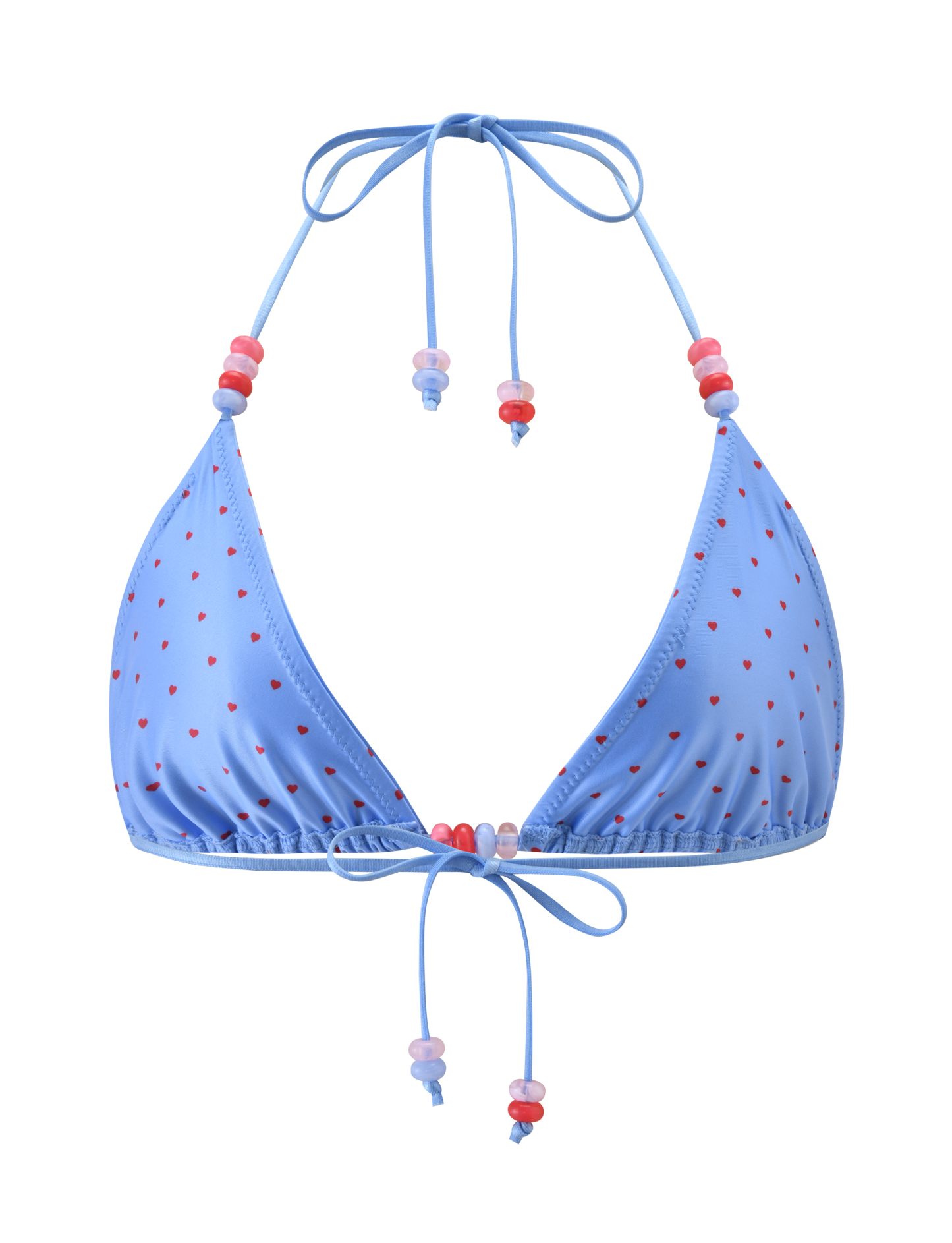 FINLEA BIKINI TOP - BLUE HEART POLKA DOT