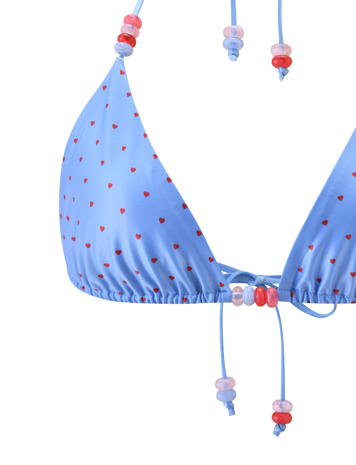 FINLEA BIKINI TOP - BLUE HEART POLKA DOT