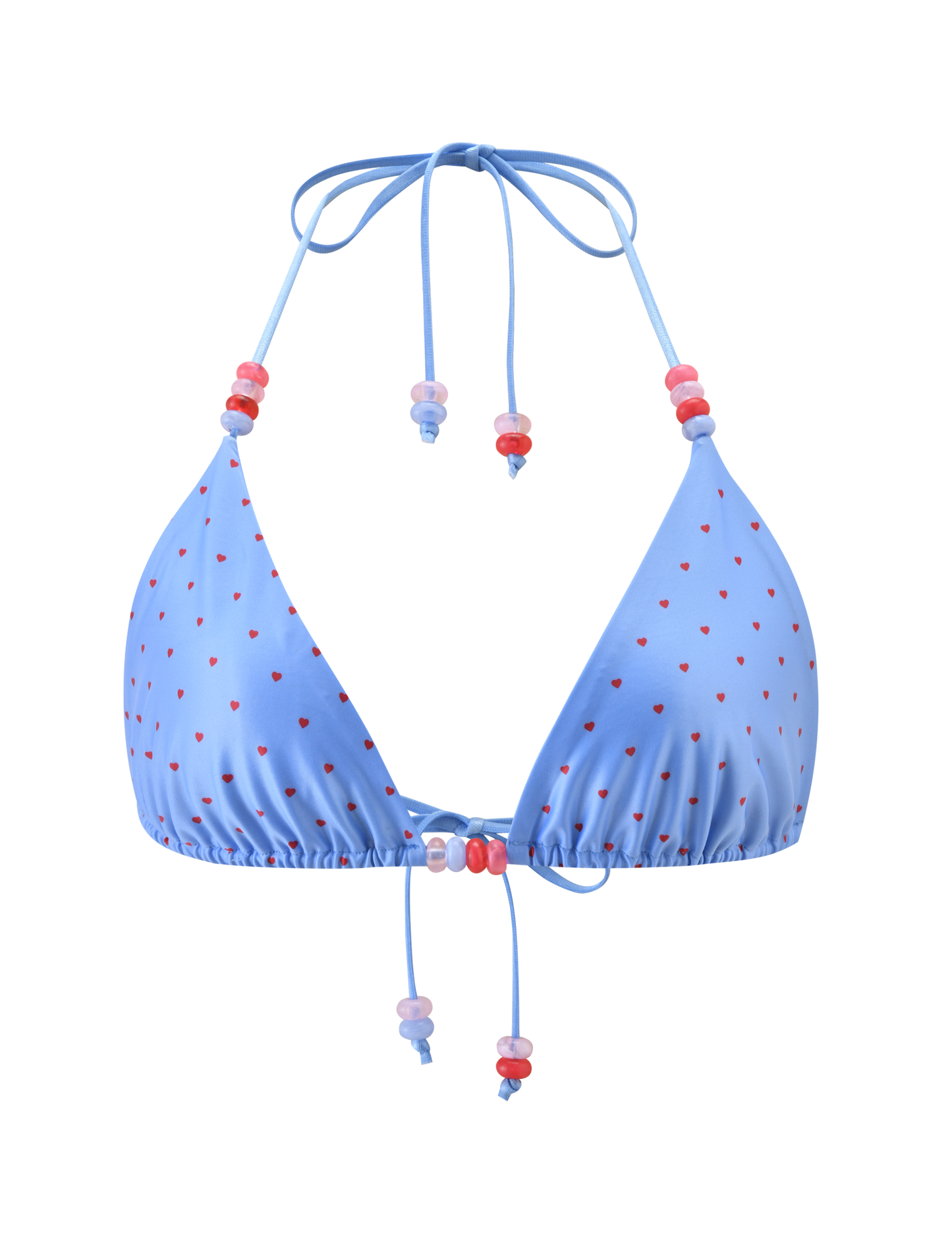 FINLEA BIKINI TOP - BLUE HEART POLKA DOT