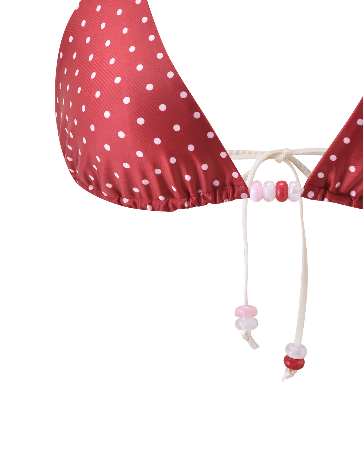 FINLEA BIKINI TOP - RED AND CREAM POLKA DOT