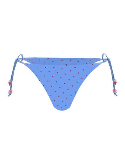 FINLEA BIKINI BOTTOM - BLUE HEART POLKA DOT