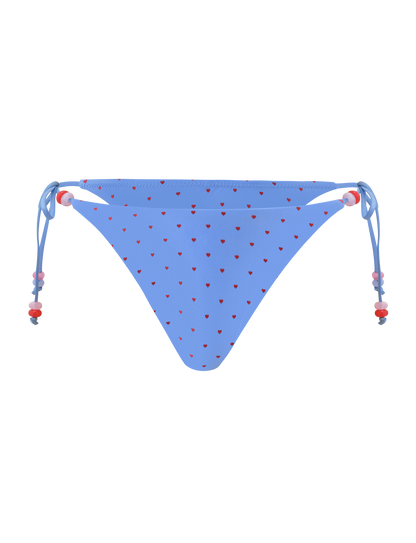 FINLEA BIKINI BOTTOM - BLUE HEART POLKA DOT