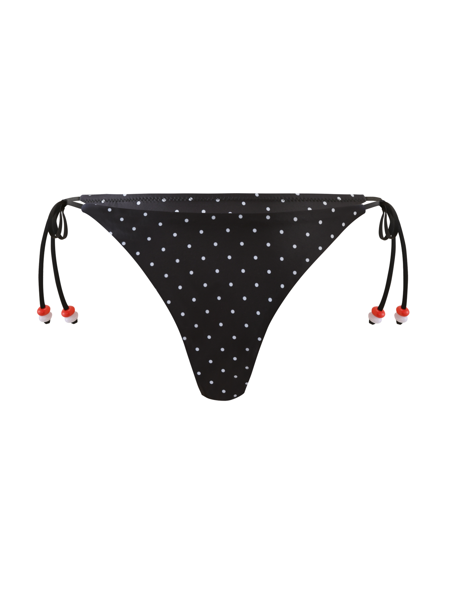 FINLEA BIKINI BOTTOM - POLKA DOT BLACK CREAM