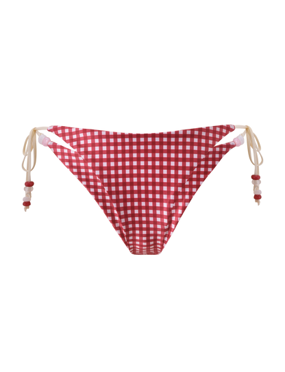 FINLEA BIKINI BOTTOM - RED GINGHAM