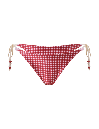 FINLEA BIKINI BOTTOM - RED GINGHAM