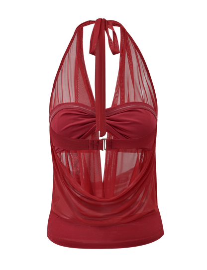 MAKENA TWO-PIECE TOP - RED