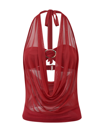 MAKENA TWO-PIECE TOP - RED