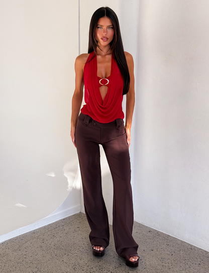 MAKENA TWO-PIECE TOP - RED