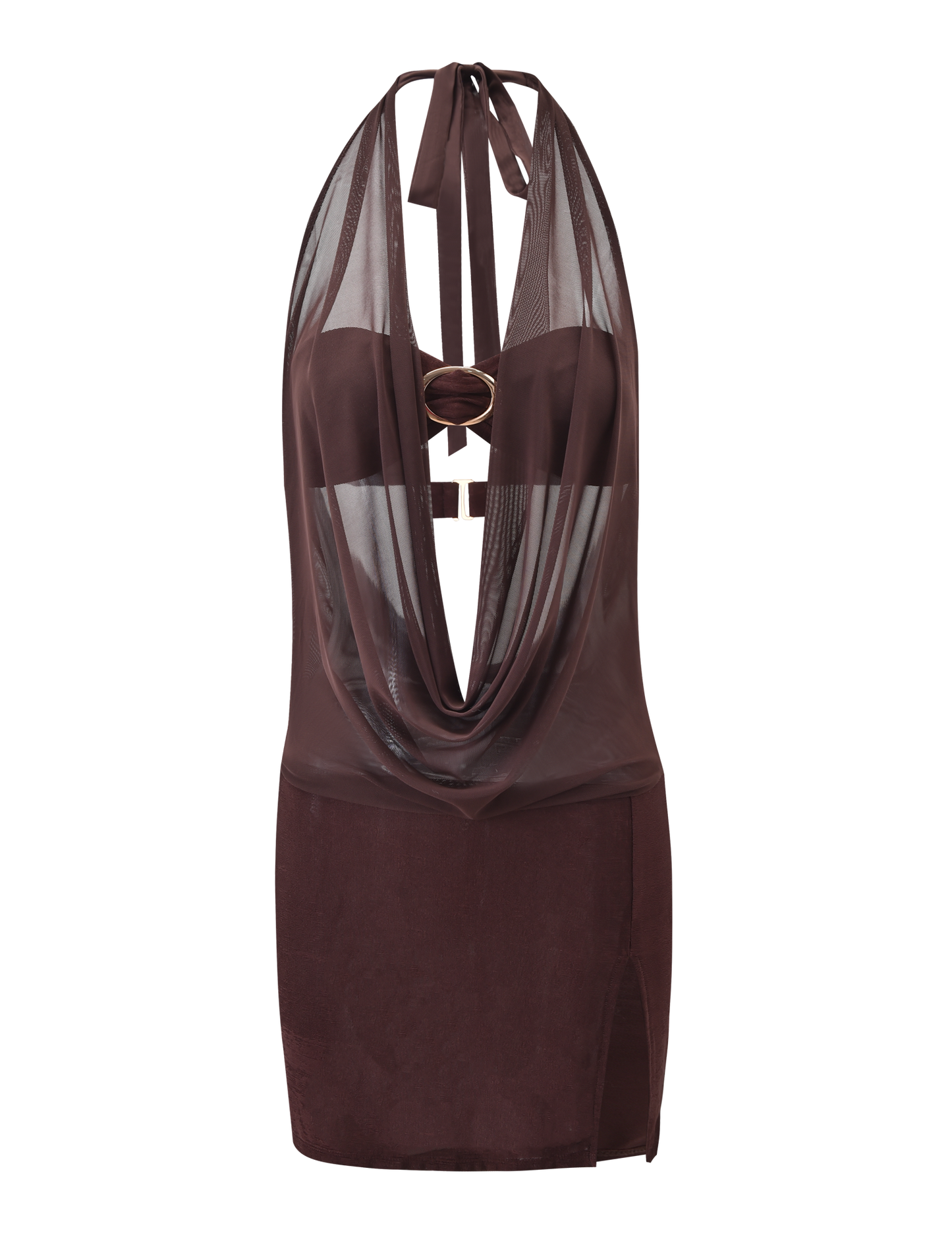 MAKENA TWO-PIECE DRESS - CHOCOLATE