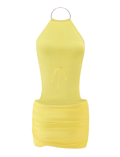 EVANNA MINI DRESS - YELLOW