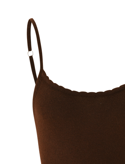 LEORA TOP - CHOCOLATE