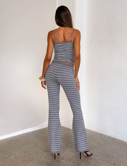 LEORA PANT - GREY STRIPE