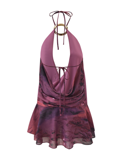 INDIGO MINI DRESS 2.0 - BURGUNDY ROMANTICA